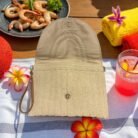 Bolso ANDEL de paja beige abierto