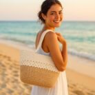 Bolso PICHI BeigeNatural modelo playa