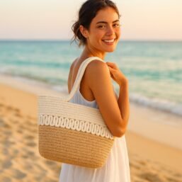 Bolso PICHI BeigeNatural modelo playa