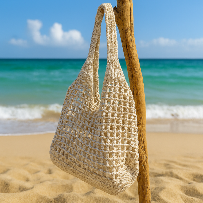 Bolso ROLIA Grande Blanco playa