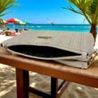 Bolso TINNY Rafia Pequeño Blanco interior