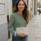 Bolso TINNY Rafia Pequeño Blanco modelo