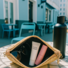 Bolso TINNY Rafia Pequeño Natural interior