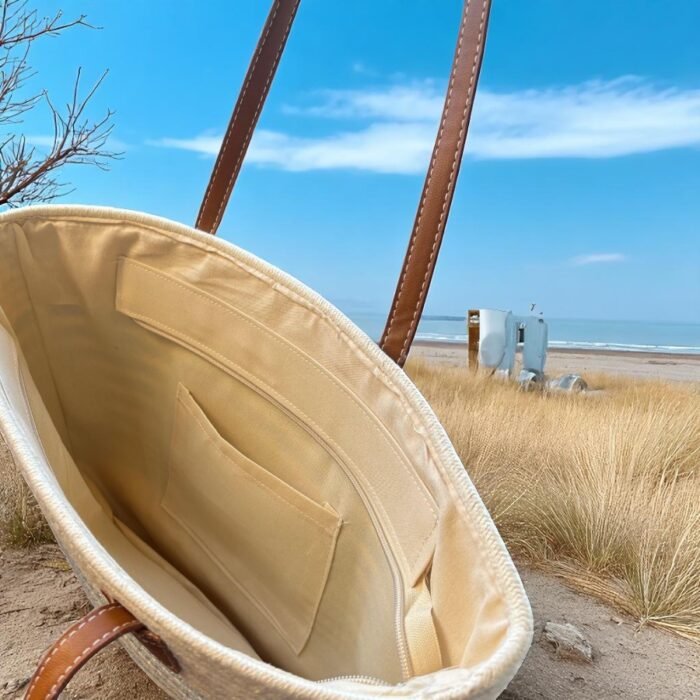 Bolso turiso marrón interior